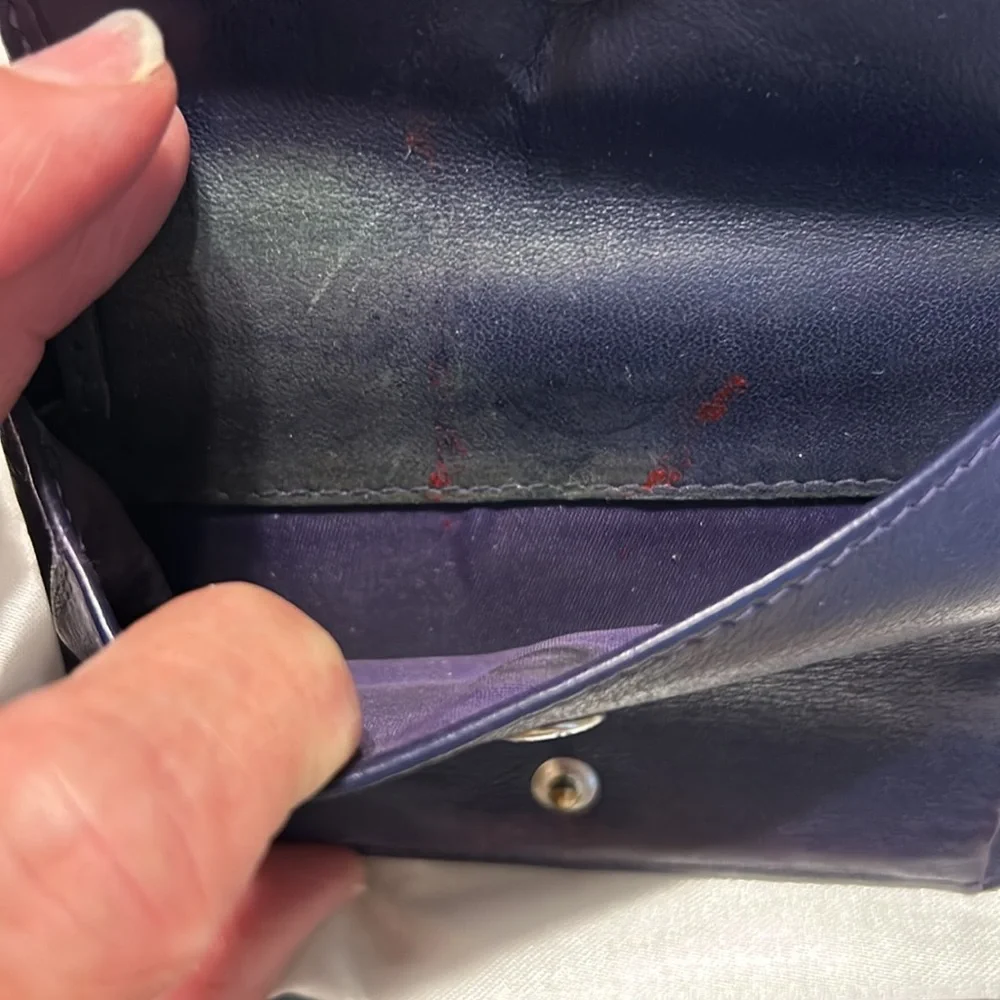 Dior Ladies Dark Purple Wallet